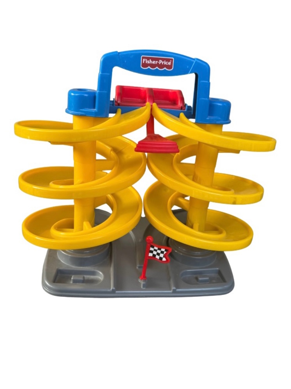 Vintage Fisher-Price Spiral Speedway Race Track MISSING CARS